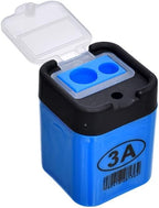 Plastic Double Sharpener Assorted Colors With Square Box Shape
