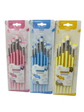 Paint Brush Set - Set of 6 Piece, Multi-Shape Brushes