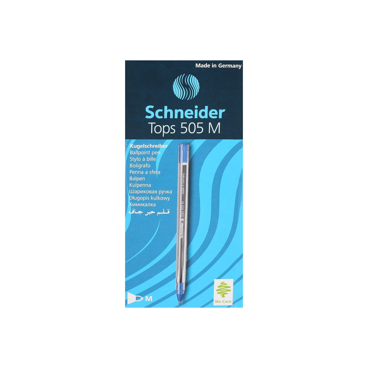 Schneider Tops 505 Ballpoint Pens, Medium Blue - 10 Pieces