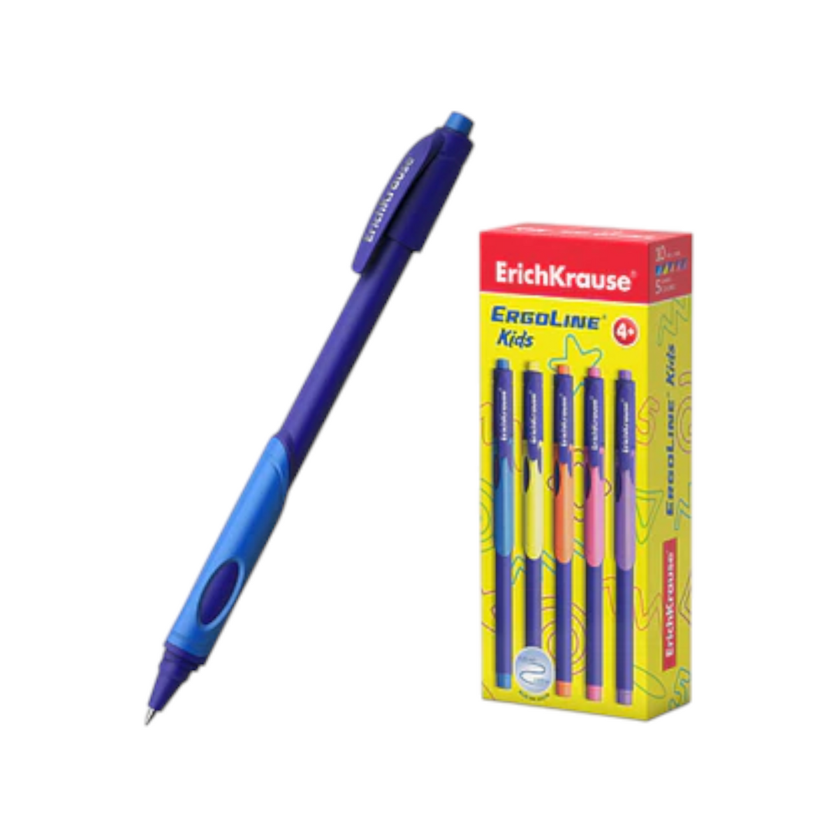 Ballpoint pen Erich Krause Ergo Line Kids Stick & Grip Neon 0.7, Super Glide Technology Blue 1 Pen