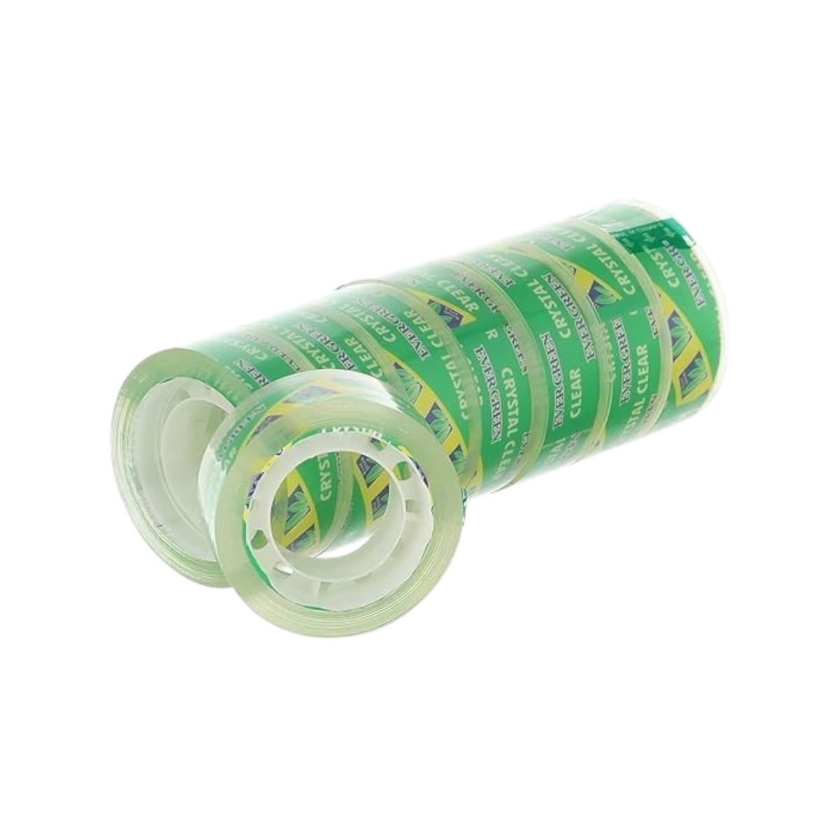 Elite Stationery House Crystal Clear adhesive tape rolls, 10mm wide and 10m long, transparent office stationery.