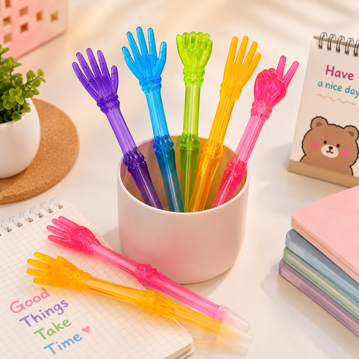 Skeleton Hand Gel Pens, Bone Hand Pens