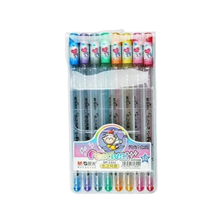 M&G 8 Pens Gel  Flash Colors Set Multicolor