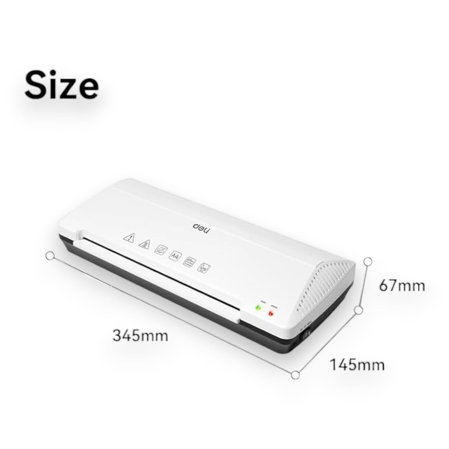 Laminator Pouch thickness:70-125mic laminating size:A4 - White