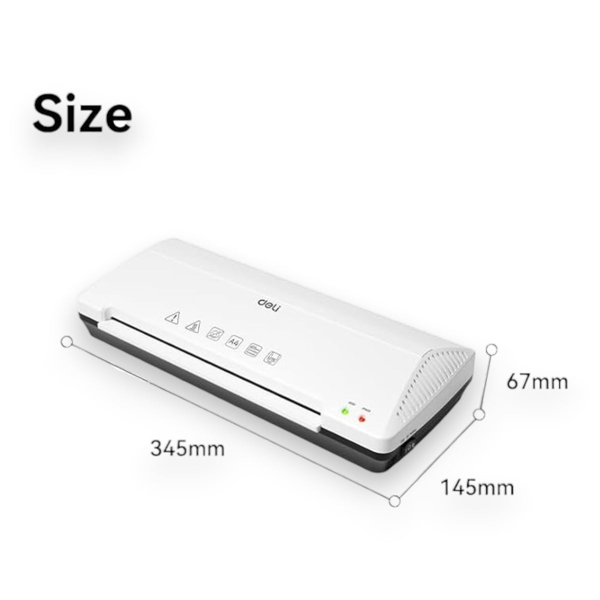 Laminator Pouch thickness:70-125mic laminating size:A4 - White
