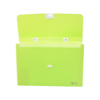 Elite Stationery House emerald green 13-pocket expanding accordion file folder with a secure handle and locking clasp