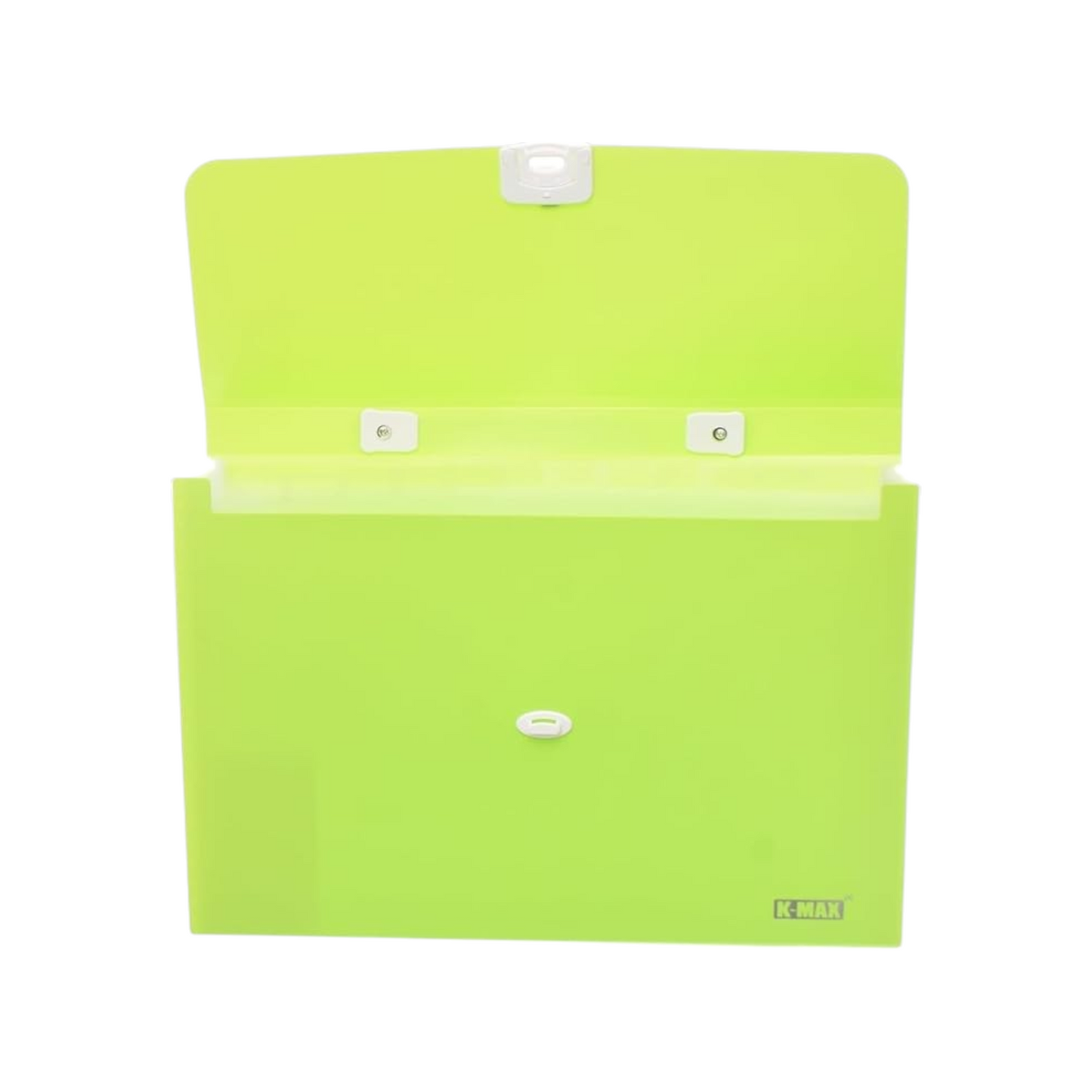 Elite Stationery House emerald green 13-pocket expanding accordion file folder with a secure handle and locking clasp