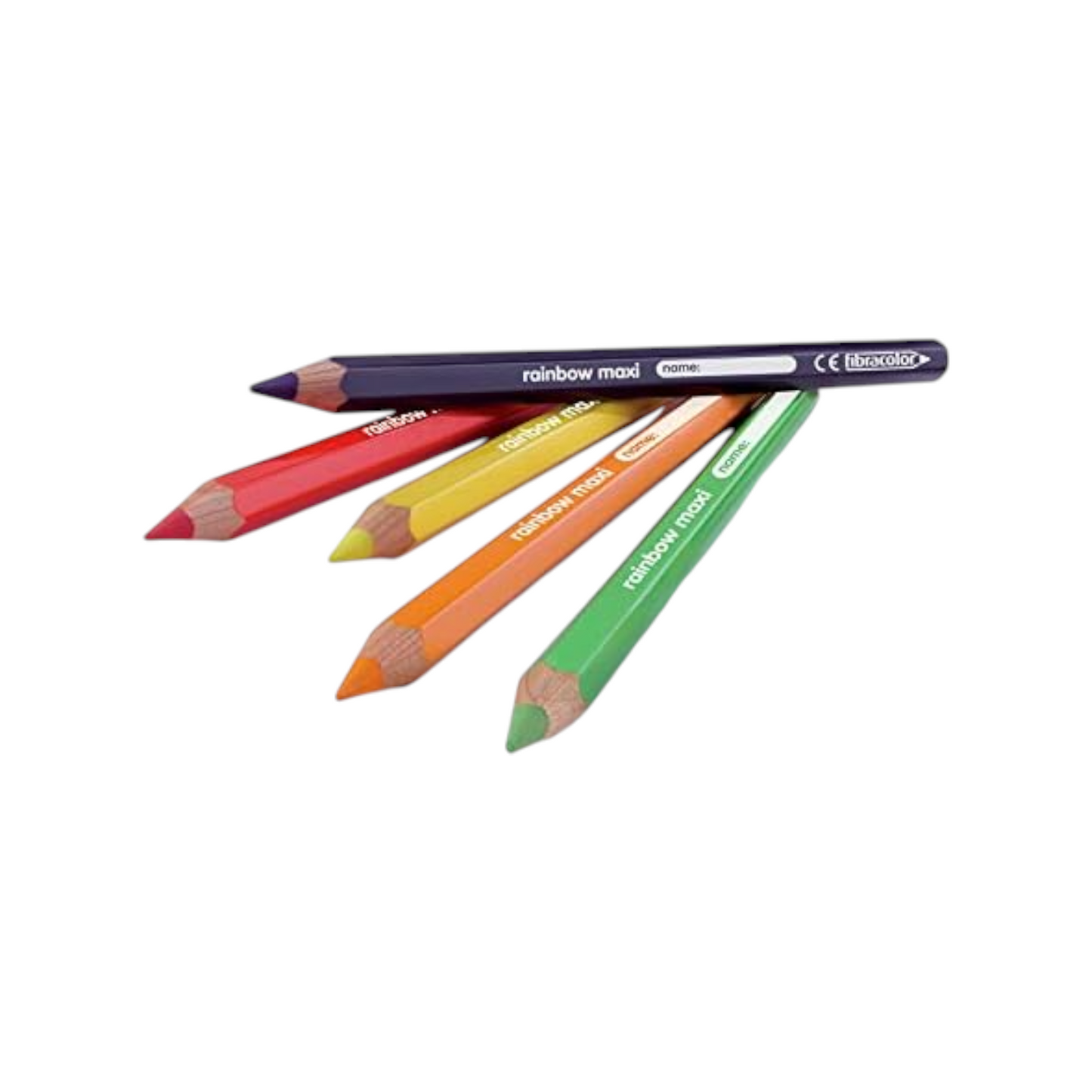 FIBRACOLOR ETAFELT Rainbow Maxi Hexagonal  pencil Pack of 12 Colors