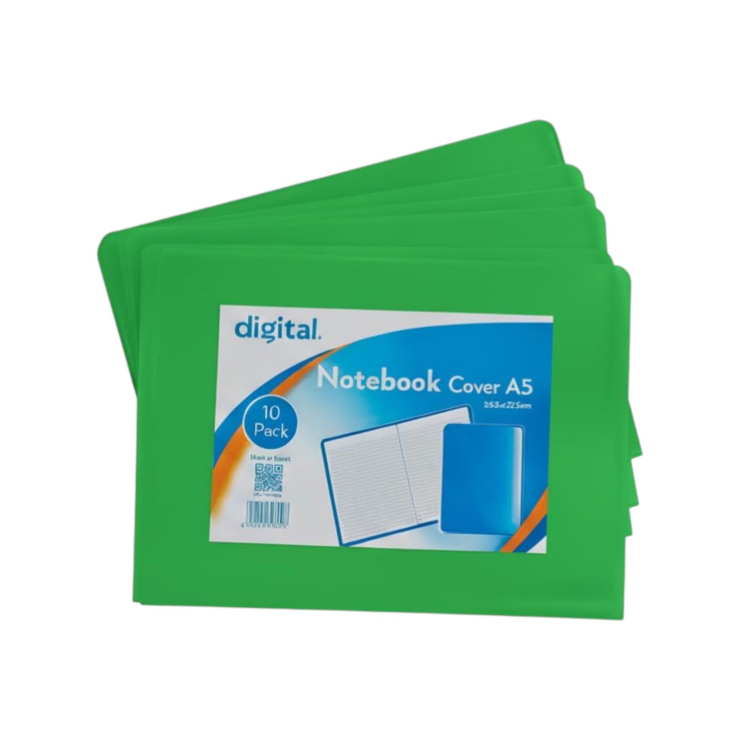 Digital School Notebook Plastic Cover, A5 (14.85 x 21cm), Pack of 10