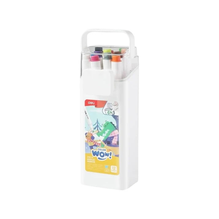 12 Colors Deli C192 Acrylic Marker Set of