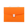 Elite Stationery House orange expanding accordion file folder with 13 pockets, handle, and secure locking clasp