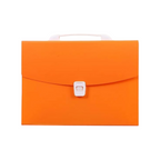 Elite Stationery House orange expanding accordion file folder with 13 pockets, handle, and secure locking clasp