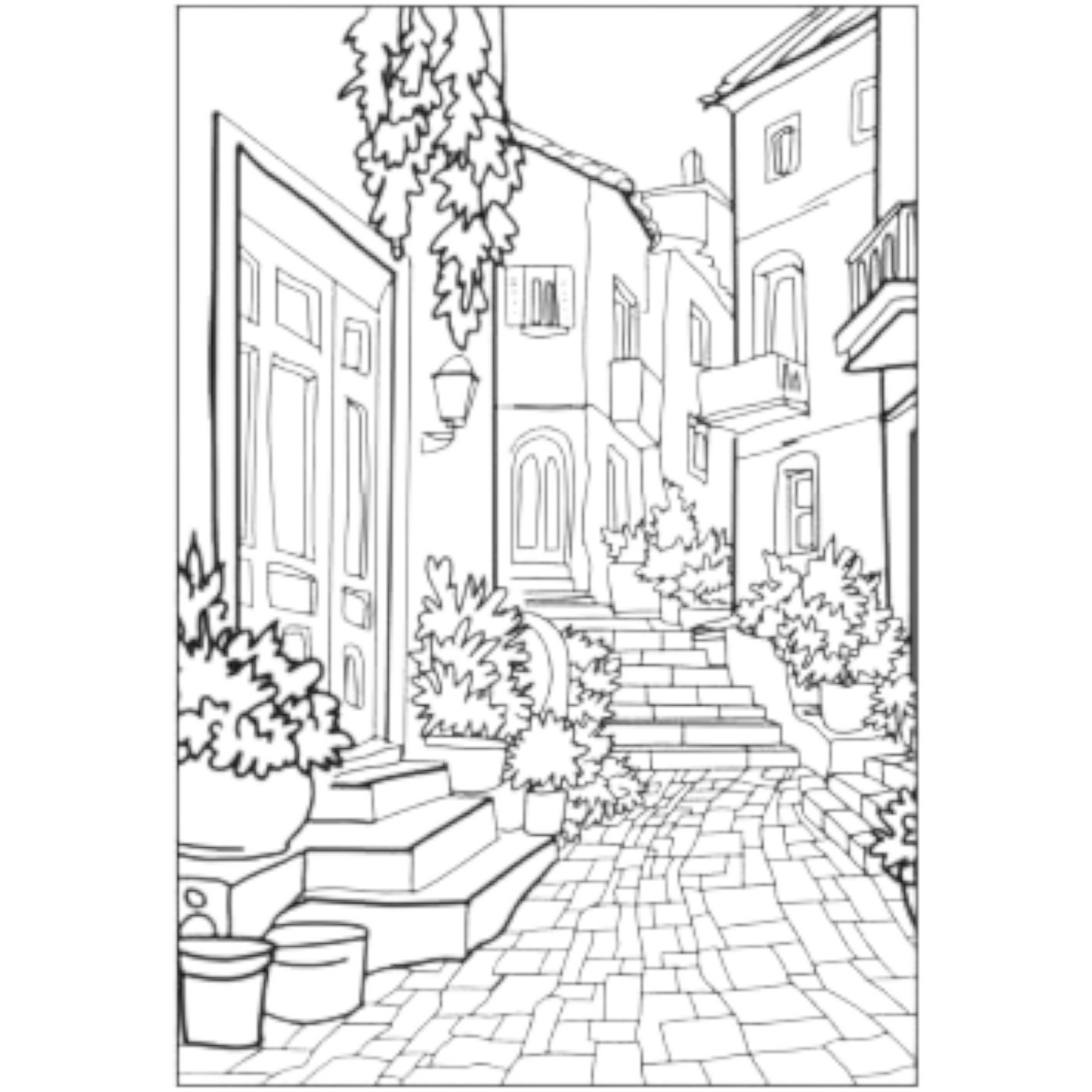 City Scenes Coloring Book - 40 Pages A4