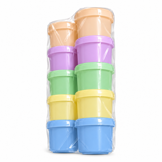 Pastel Mini Storage 5  Pots with Lids – Set