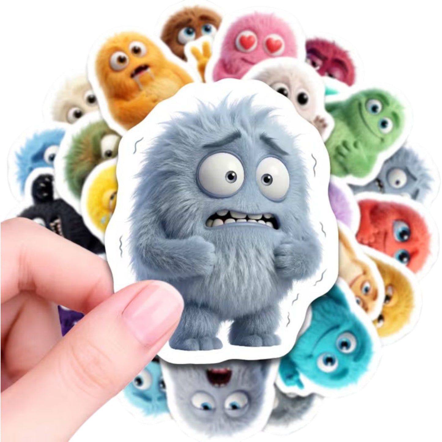 50 pcs Personalized Emotion Monster Cartoon Stickers