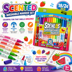 Color Washable Marker Set Scented 18/24 Pcs