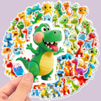 56 Dinosaur Stickers Animals Stickers - Removable, Non-Repetition Patterns