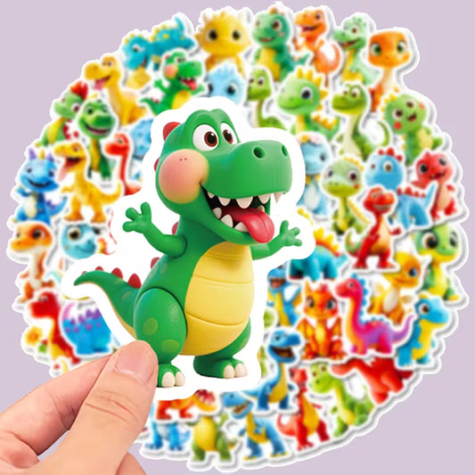 56 Dinosaur Stickers Animals Stickers - Removable, Non-Repetition Patterns