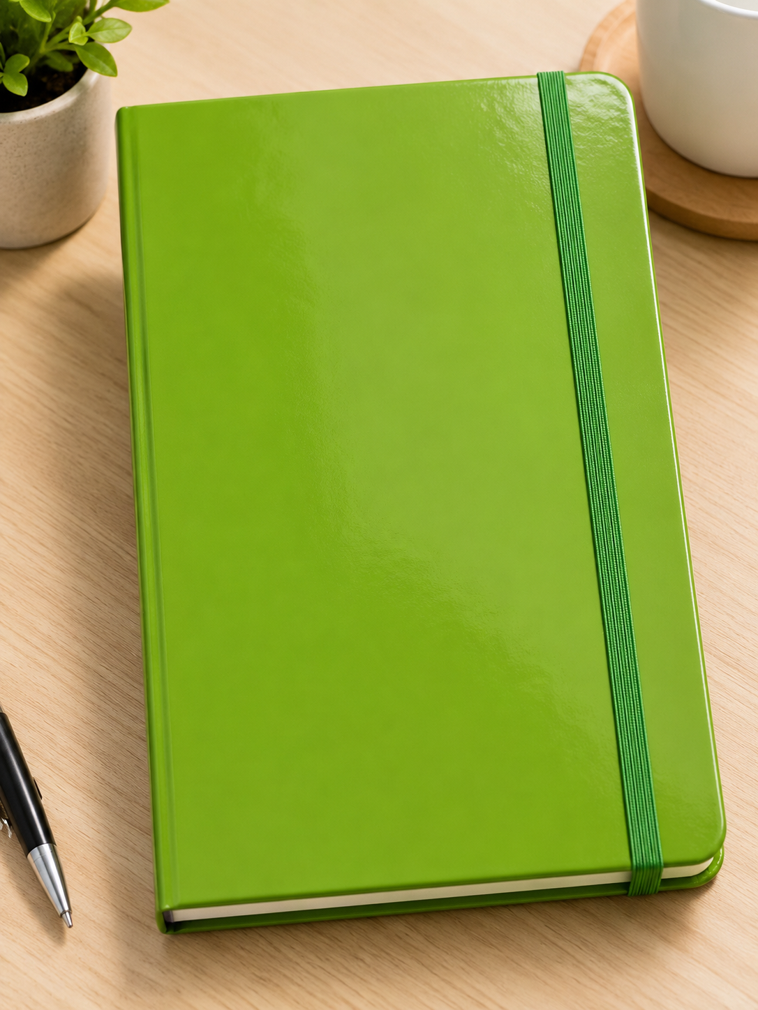 80 Sheets - A5 Hardcover Elastic Notebook Leather Cover