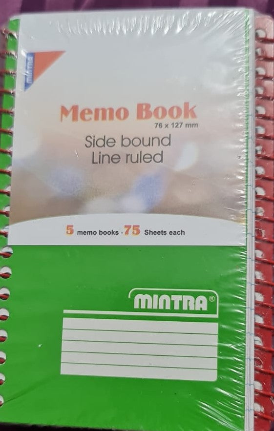 Mintra Carton Diary Mini Notepad - Pack of 5