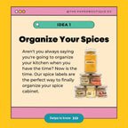 Spice Jars Rectangular Stickers - English - Pack of 2 (24 Spice Name)