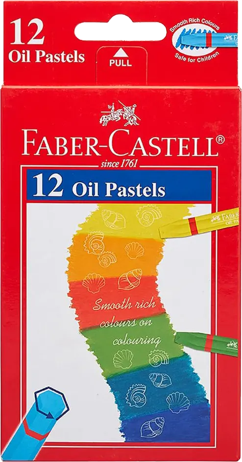 Faber-Castell Oil Pastels Short Set, 12 Colors