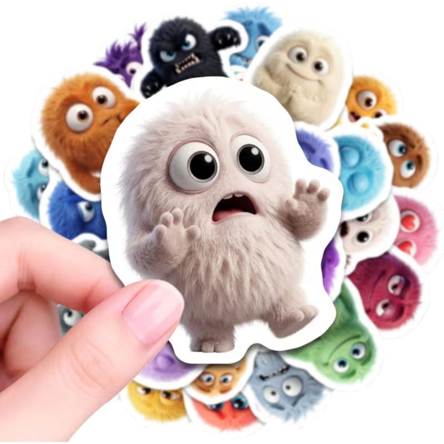 50 pcs Personalized Emotion Monster Cartoon Stickers