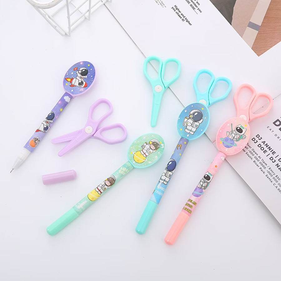 Scissor Shaped Neutral Pens 0.5 mm Black Ink  - 1 Pen