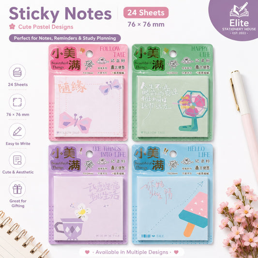 Sticky Notes 24 Sheets 76 × 76 mm