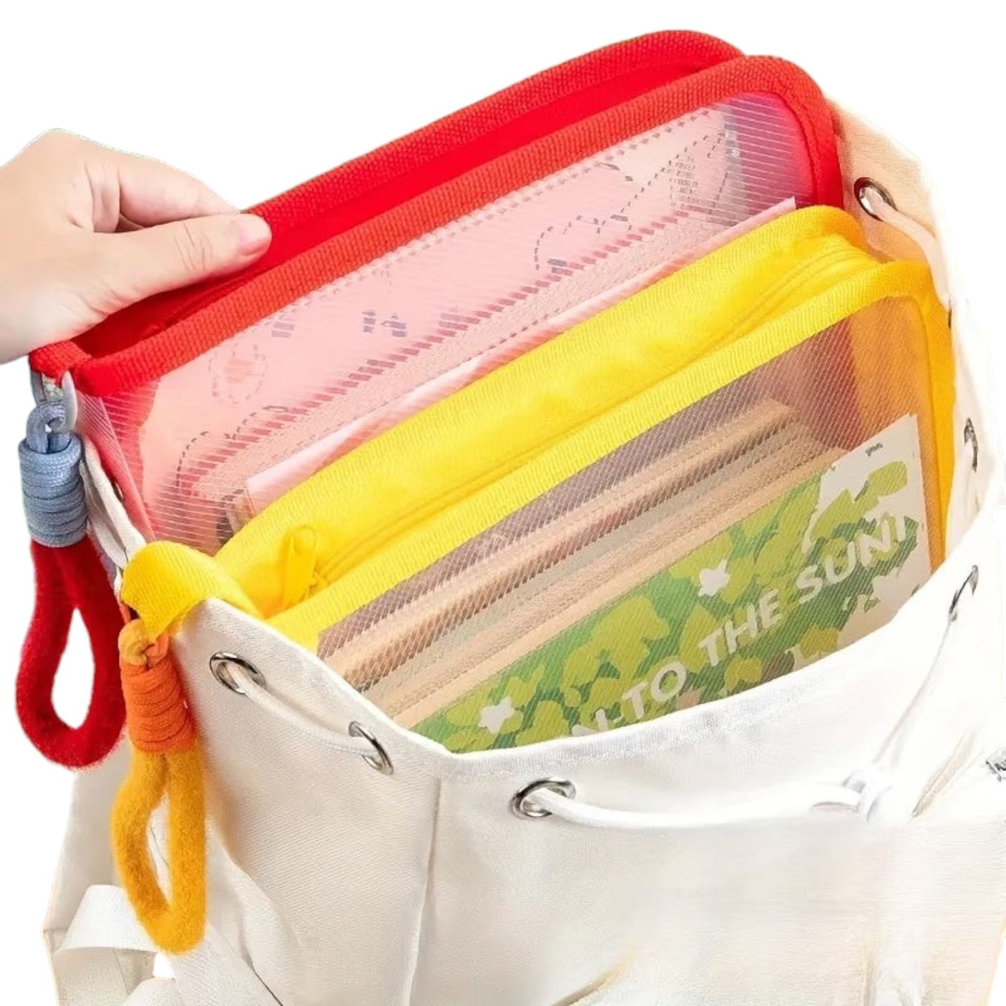 1 Pc. A4 Zipper Clear File Folder Set, Suitable for Documents, Exams, And Textbooks