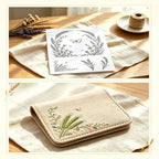 1 pc A4 Size Golden Autumn Wheat Flower Water-Soluble Embroidery Pattern, Transfer Paper for Hand Sewing,
