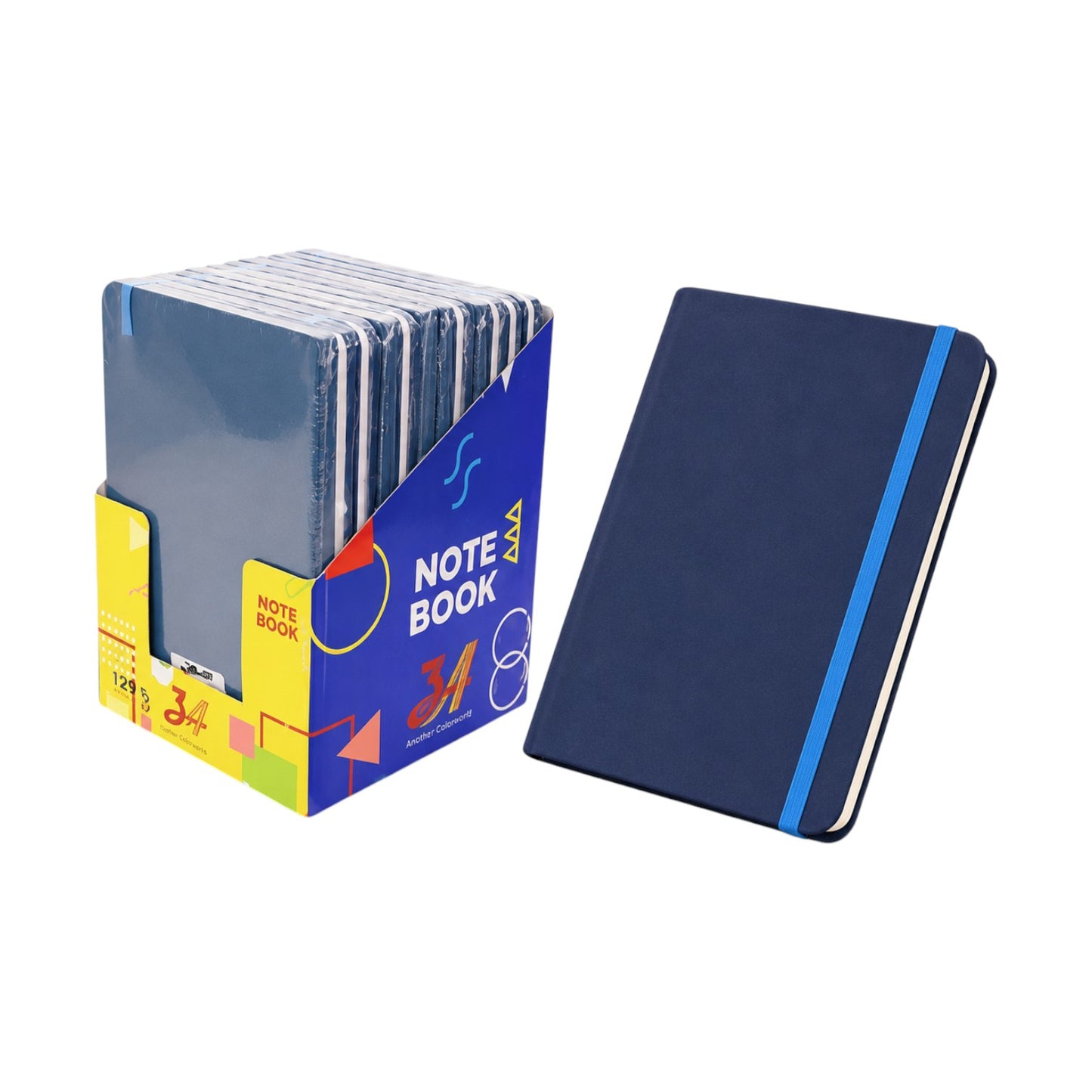80 Sheets - A5 Hardcover Elastic Notebook Leather Cover