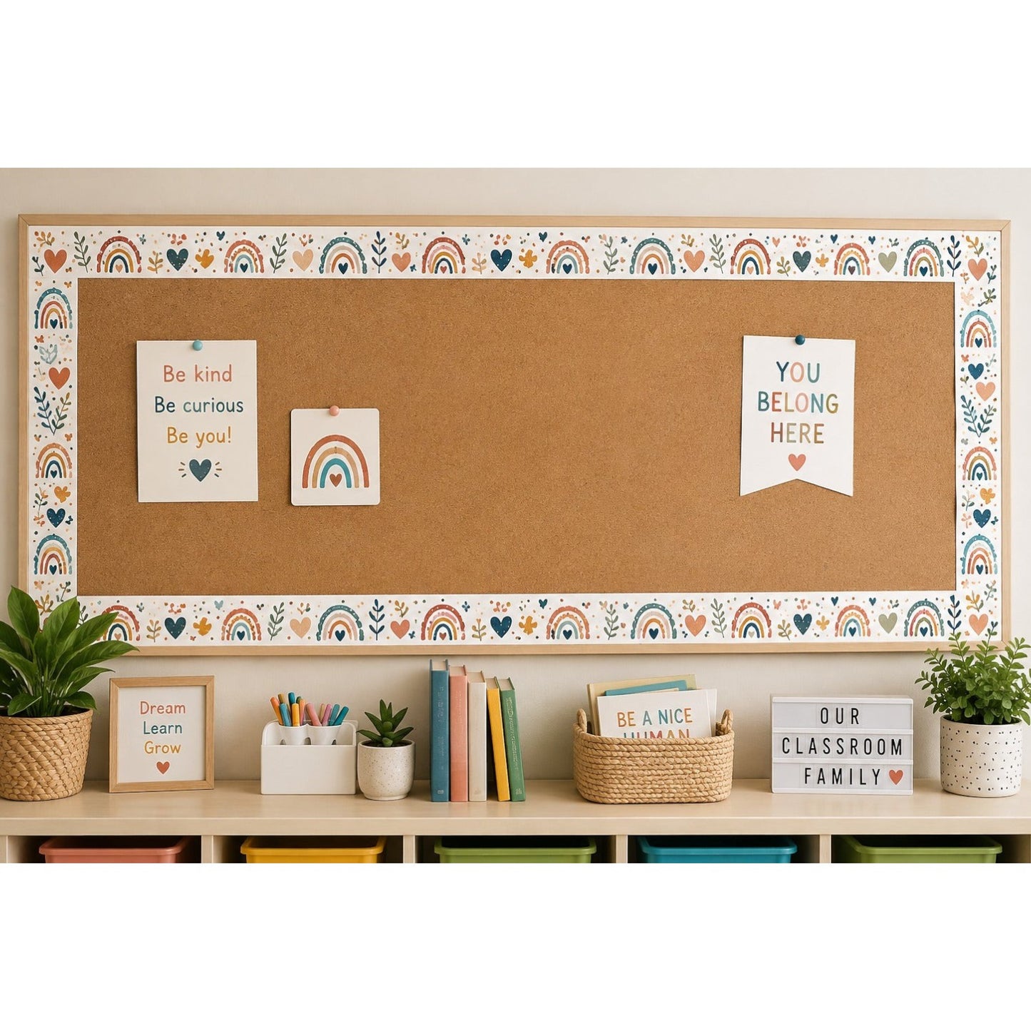 Boho Rainbow Bulletin Board Border - Pack of 12 ( 8 m )