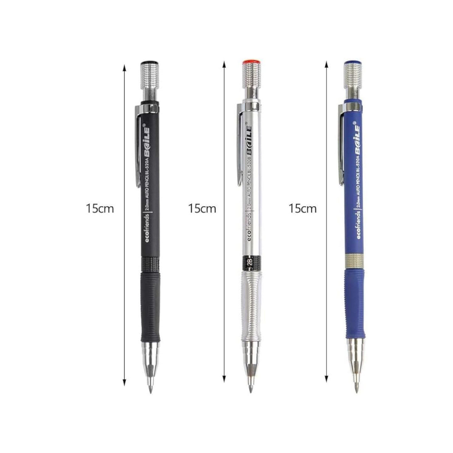 4 Boxes 2.0 X 90Mm Mechanical Pencil Lead 12 Colors Pencil Refill