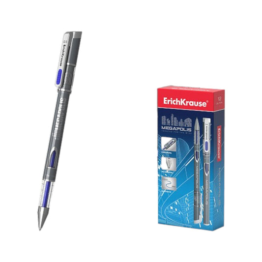 Erich Krause Mega Polis Blue Gel Pen 0.5 mm Model 92