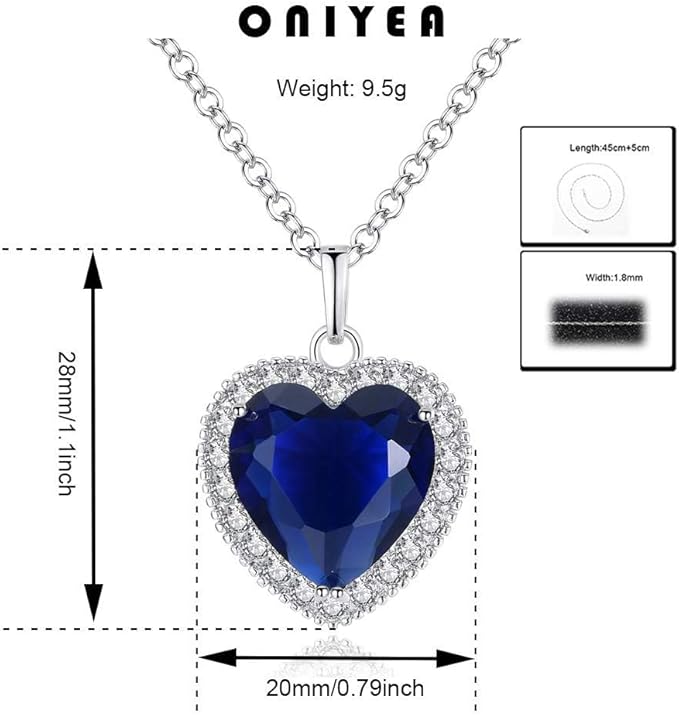 Forever love titanic heart of the ocean necklace