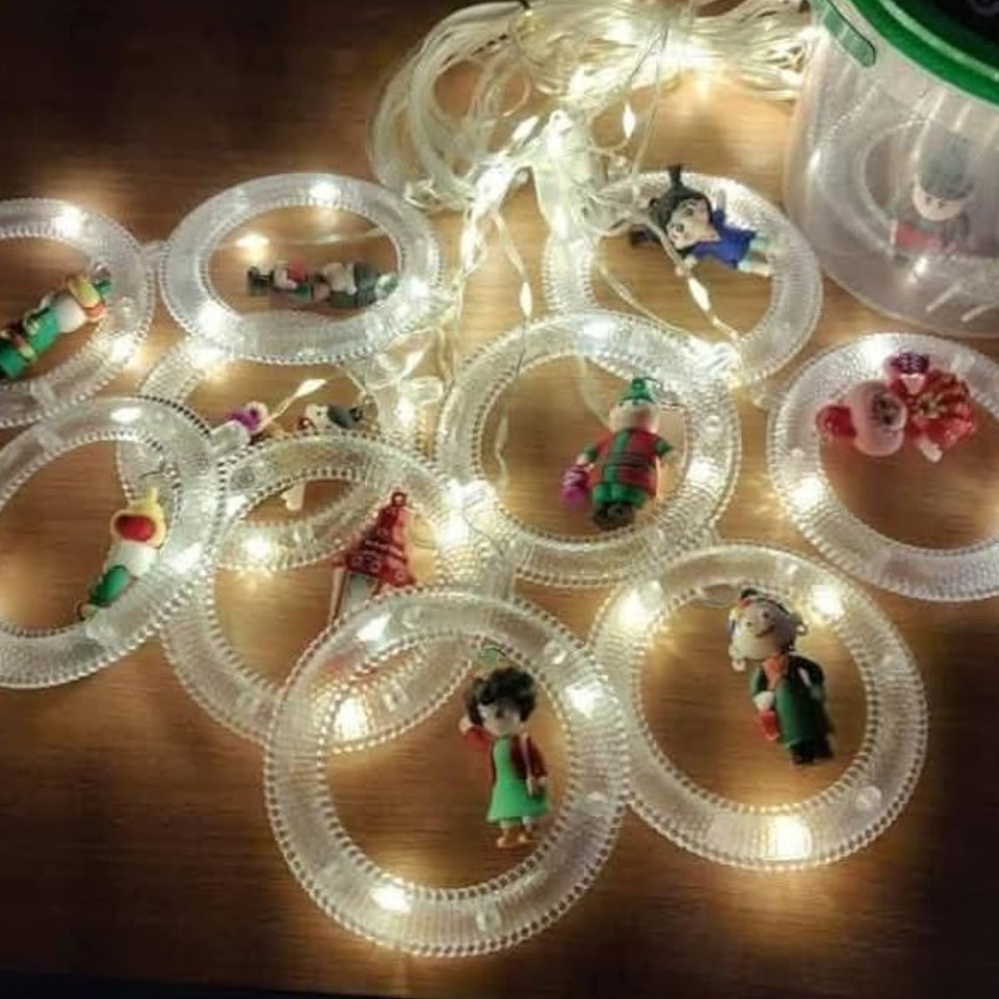 Ramadan Hanging Lights, 3mm of Rings Luminous Warm Light