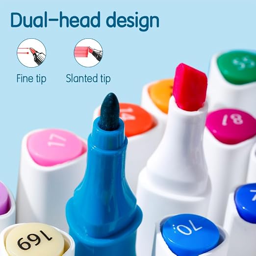 48 Colors Deli EC188-48 Dual Tip Sketch Marker