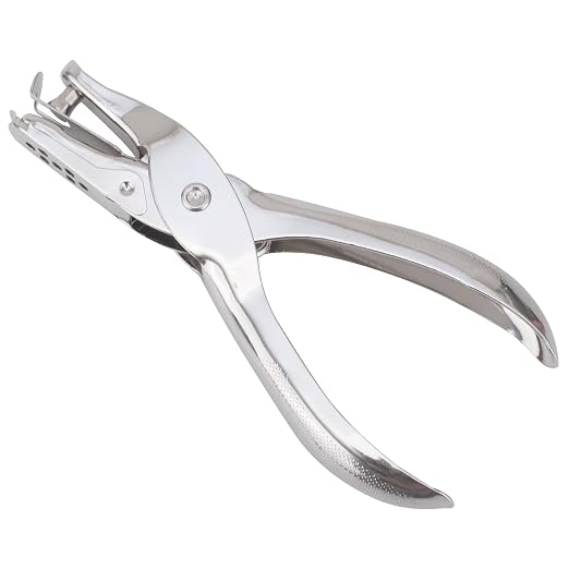 Deli Stapler & Punch 1-Hole Punch 114 Silver