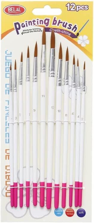 Bilal 12 Piece Drawing Brush Set - Multi Size