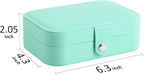 Small Double-Layer Travel Jewelry Box and Organizer