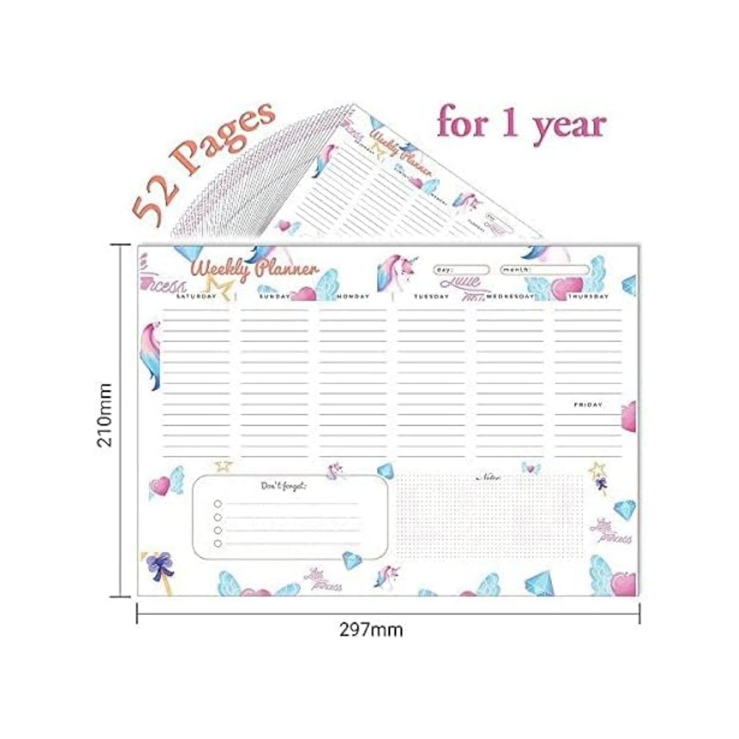 To Do Weekly Planner - A4-52 Sheets 1116