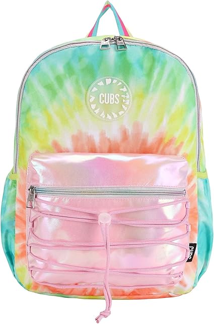 CUBS SunLight Rays TieDye PU High School Backpack 18.5"
