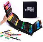 100 Brush Pens Dual Brush Fine Tip Drawing Pens