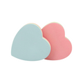 Elite Stationery House heart-shaped sticky notes in pastel blue and pink candy colors, 3x3 inch stationery set.
