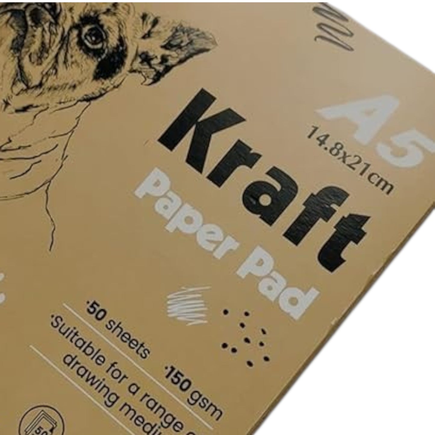 Keep Smiling A5 Sketch Book 150g 50 Sheets Kraft Paper Wire