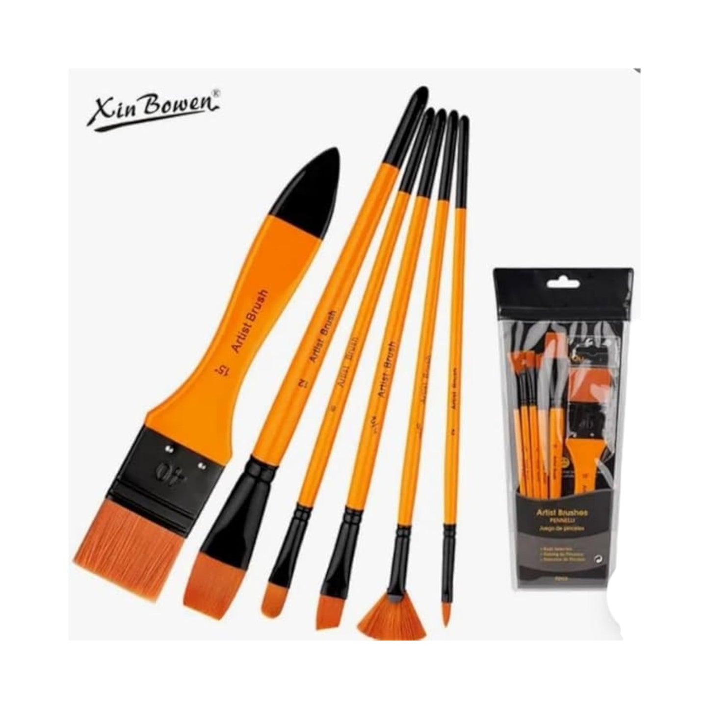 High Quality Paint Brush with PVC Bag Artist Paint Brushes