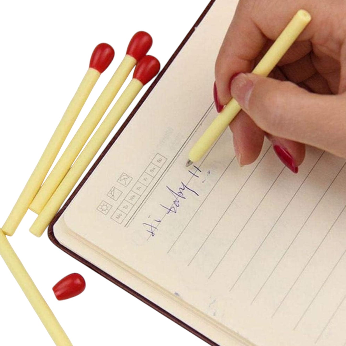 Portable Matchstick-Shaped Fun Ballpoint Pens - 1 pc.