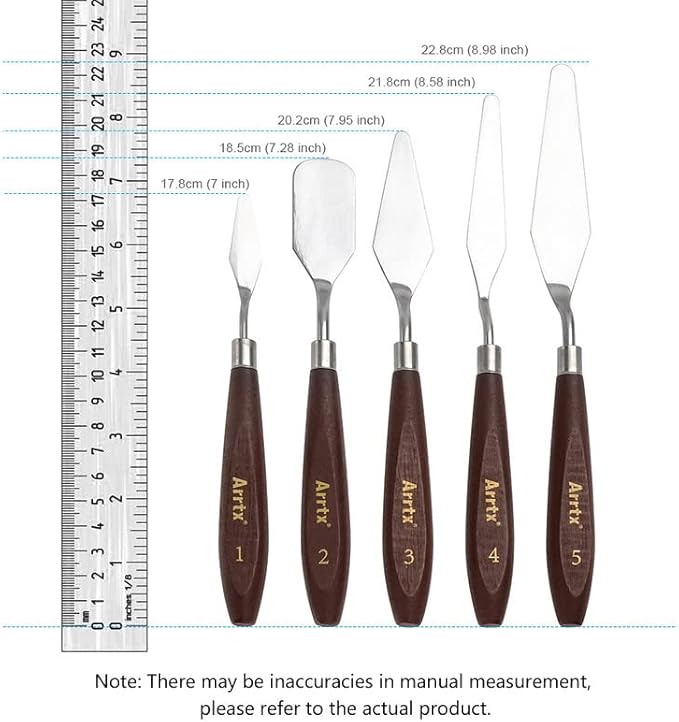 5 Pieces Painting Knives Stainless Steel Spatula