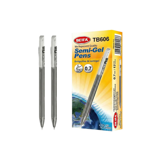 Semi-Gel Pen 0.7 mm with Push Button – Beifa Model TB606